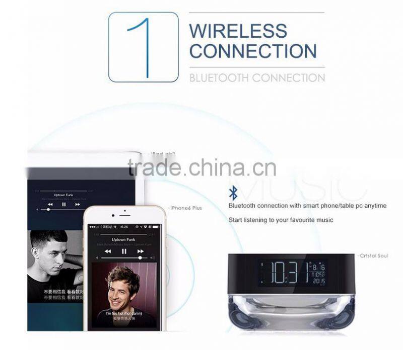 2016 New Arrival Crystal Wireless Multifuction Remote Control Bluetooth Speaker With FM Radio/Night Light/TF Card Supported