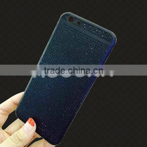For iphone 6/6plus black housing back cover replacement,black crystal housing