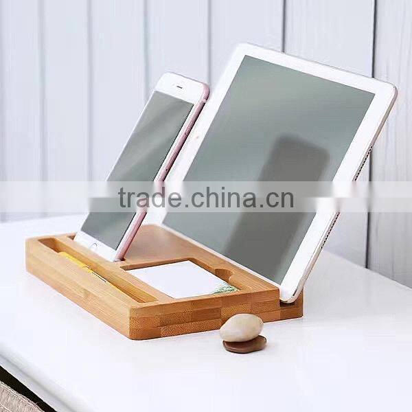 Mobile phone bamboo charging stand holder, multi-function bracket wholesale