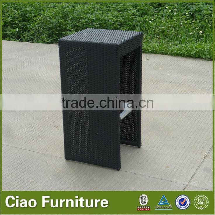 PE rattan outdoor bar stool