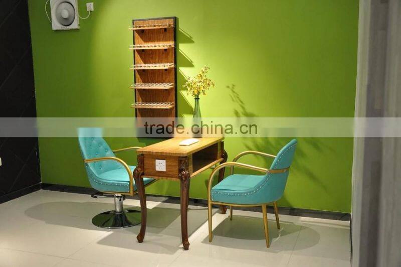 Wall-hung type wood display useful nail salon furniture TKN-M555