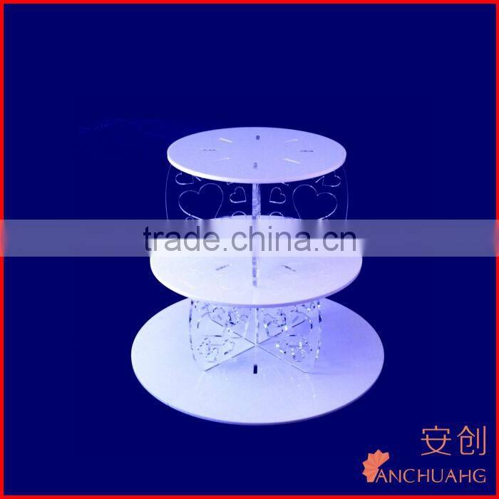 3 tires acrylic food display case perspex bakery showcase