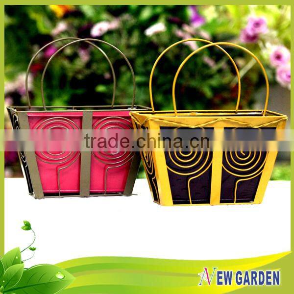 Beautiful Outdoor garden supply metal hanging flower pot stand
