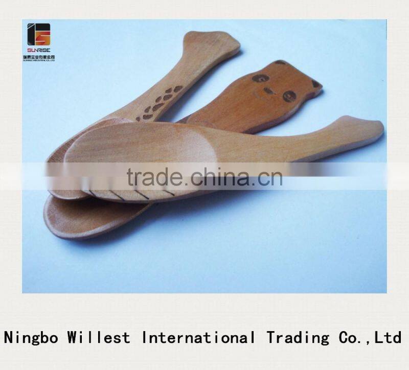 Profesional manufacture wooden mini spoon, salt or spice kitchen spoons