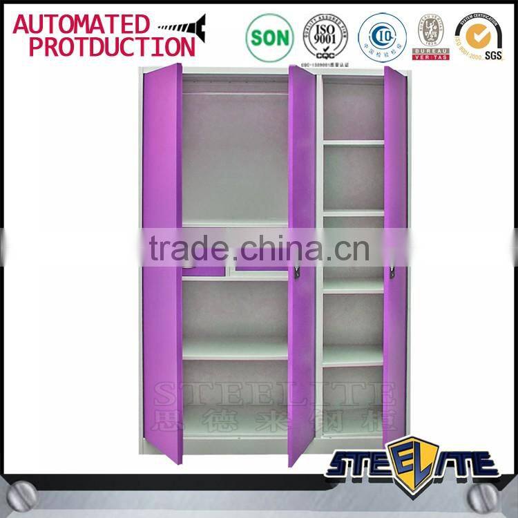 bedroom closet steel wardrobe cabinets 3 door godrej steel almirah design price