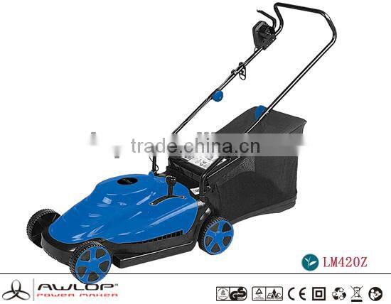 AWLOP 1800W Electric multi-position height adjustment Lawn Mower With Grass Catcher