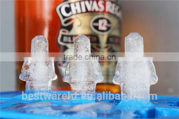Big custom robert shaped silicone ice cube tray