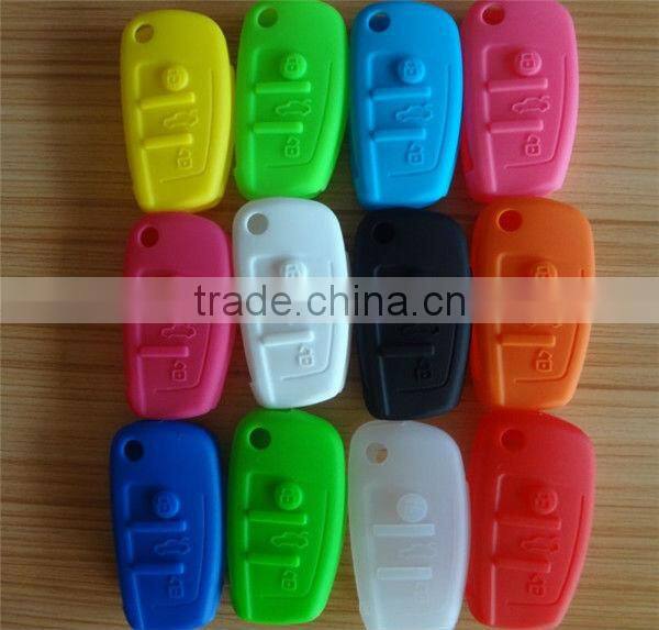 Silicone car key covers for Audi with single color