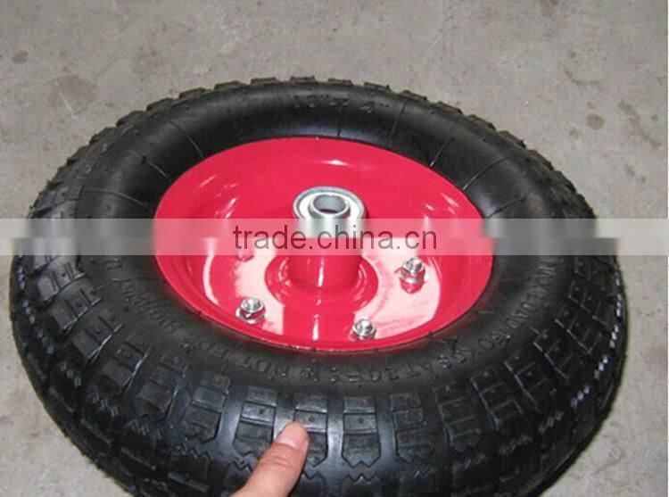 16''*400-8 plastic rim wheel barrow pneumatic rubber wheel