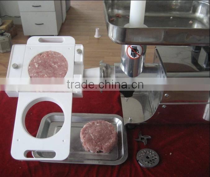 Plastic hamburger mould for meat grinder