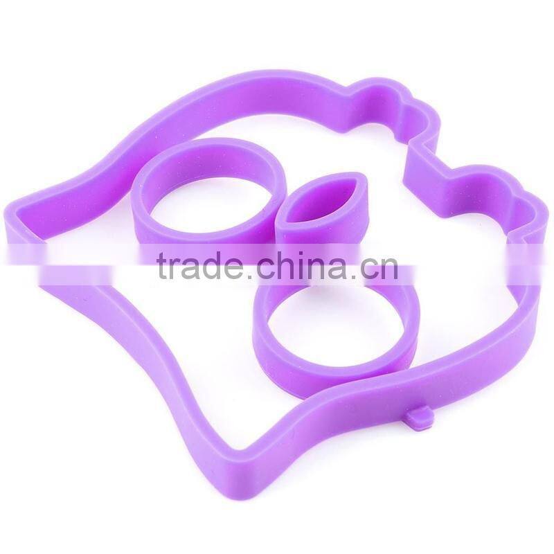 Unique silicone egg cook ring owl shaped fried egg molds pancake maker