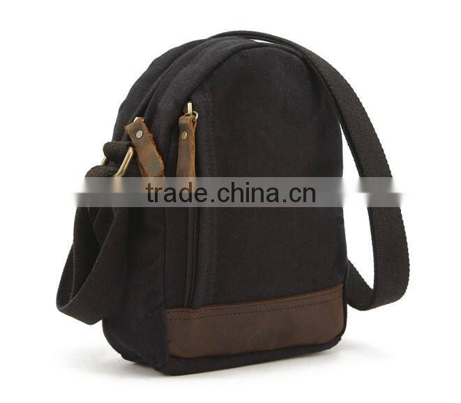 Leisure small canvas shoulder bag for shopping