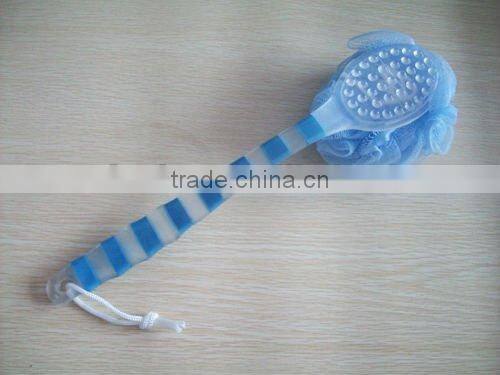 plastic handle bath brush with sponge