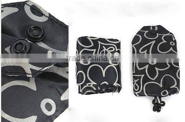 Eco Friendly reusable shopping bag folded into small pattern