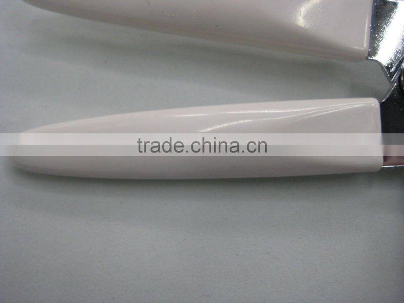 Manual colorful stainless steel can opener w/skidproof plastic handle