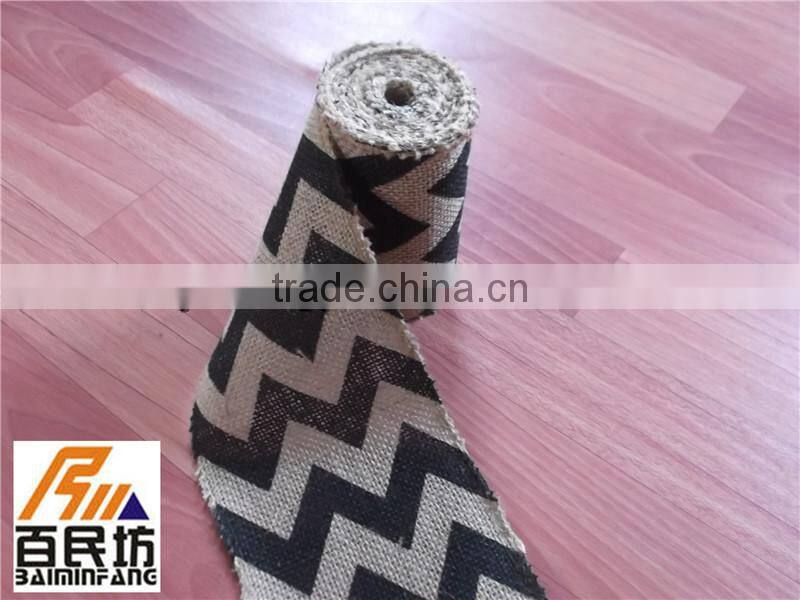 burlap satin ribbon 5'' wide 5 yards long for Christmas and party