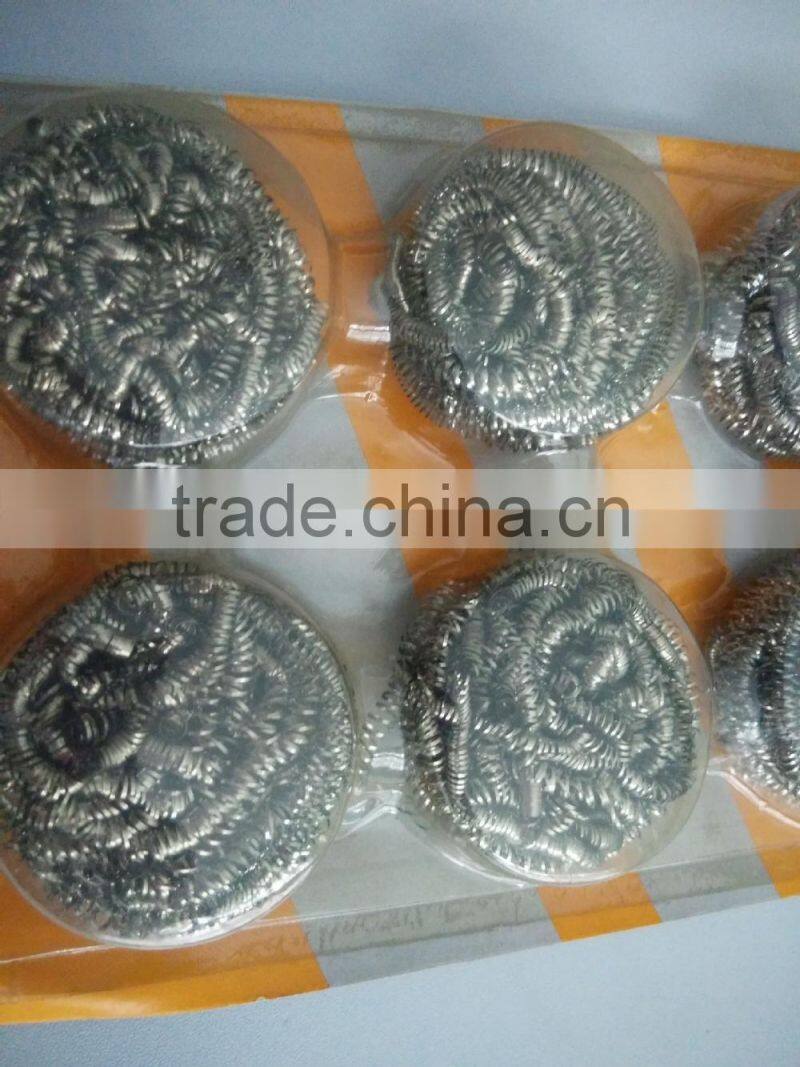 Steel Wool Kitchen Cookwares Scourer Metal Scrubber 4 Pieces/Pack
