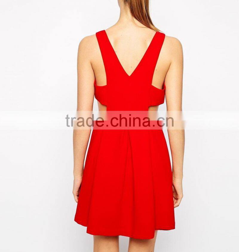 new elegant fashion lady prom party dress quality factory wholesale red dress for woman