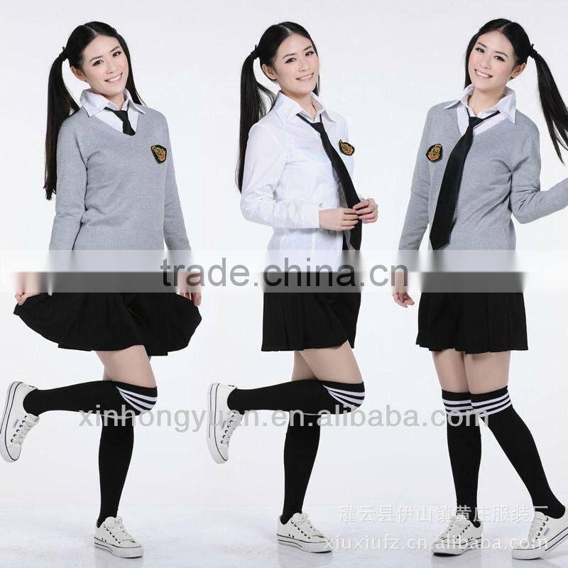 custom fashion high shcool uniforms designs for girls