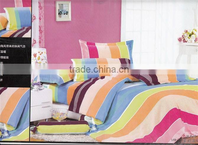 kingsize photo printing diamond velvet hotel rainbow home bedding set