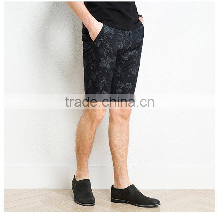 The summer male Korean summer men's slim printed shorts pants five stretch pants thin all-match personality tide custom