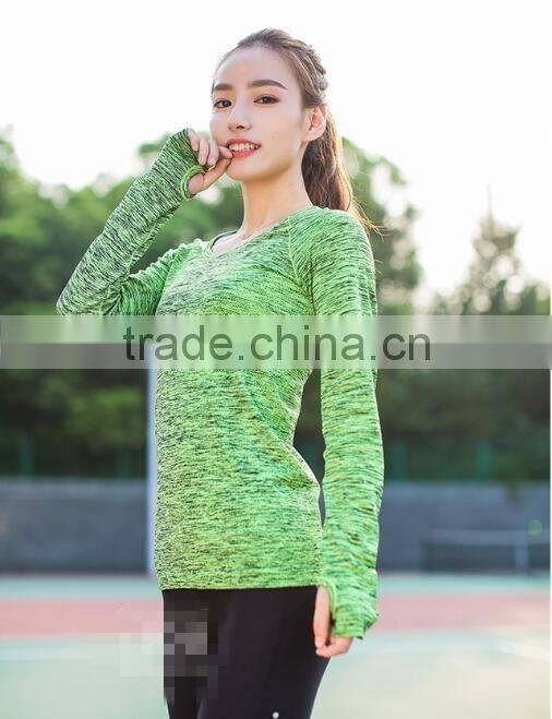wholesale sportwear green running women t-shirt
