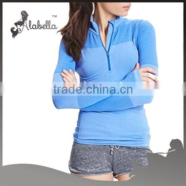 Thumbholes Women pullover hoodie 1/4 zip pullover sweatshirt