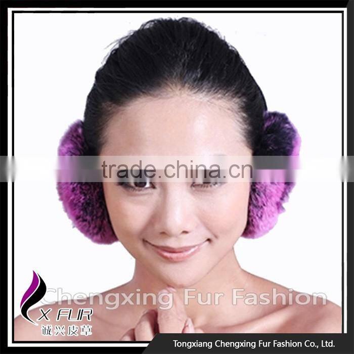 CX-EM-03H 2016 Winter Cute Rex Rabbit Fur Ear Muffs