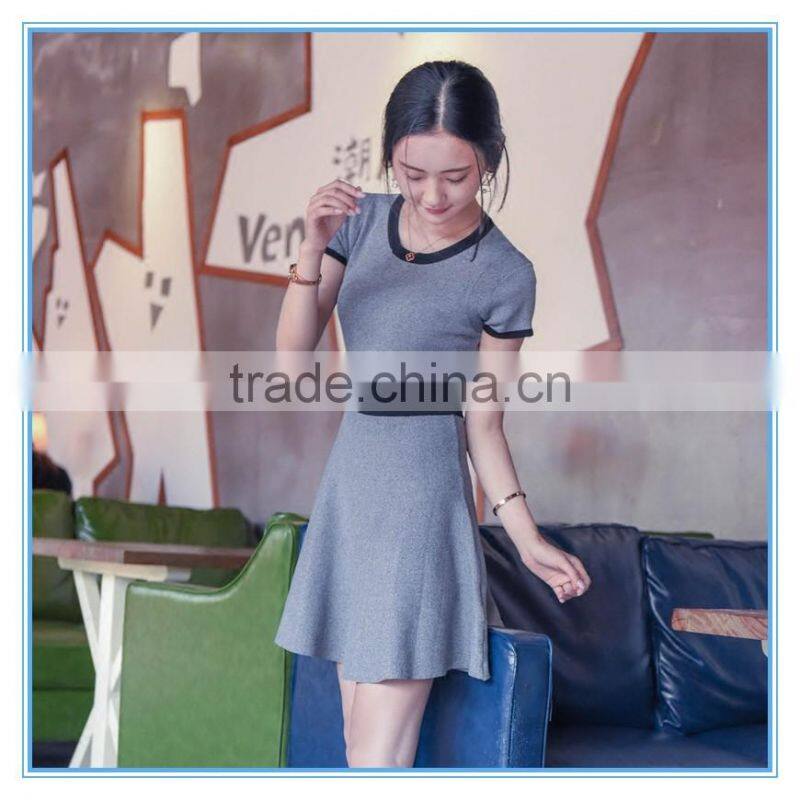 Modern Knit Halter Dress Hollow Out Back Sexy Mature New Ladies Dress