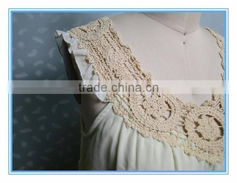 2016 Fashion Lace Sexy Women Chiffon Vest Top