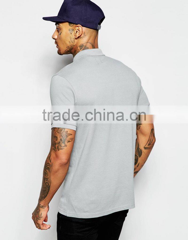 Custom logo t shirt pique polo t shirt with button down collar PS0112A
