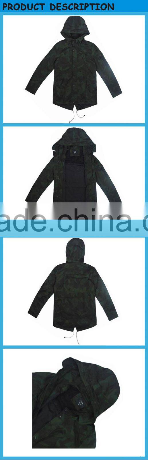 Wholesale Military Style Wind Proof Parka Men Jackets