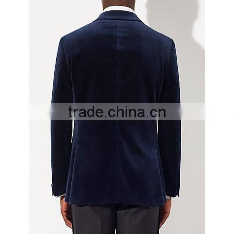 Good Quality Oem Lapel Single Button Man Suit Velvet Blazer For Men