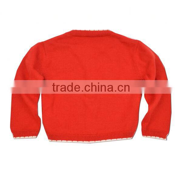 Sweater knit fabric models sweater for girls cardigan sweater