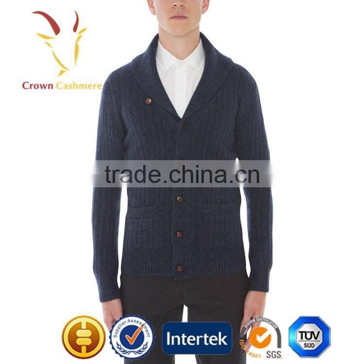 Custom Blend Cashmere Cardigan Sweater for Men