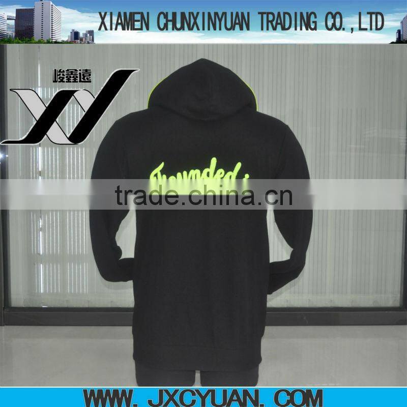 china clothing manufacturer men black zip hoodies