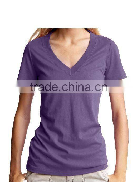 WOMEN'S STRIPED CREW NECK T SHIRT