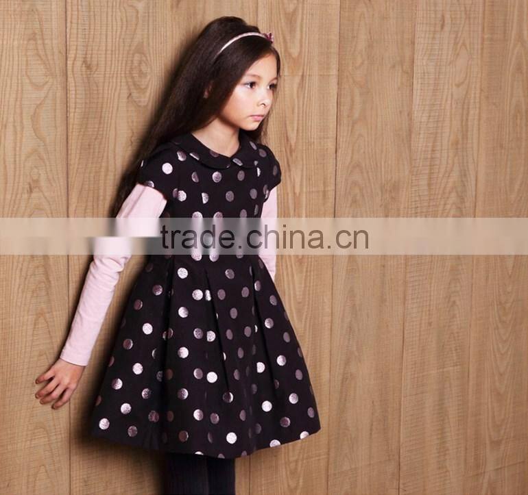 high end baby gril dress children frocks designs girl child polk dot dress wholesale