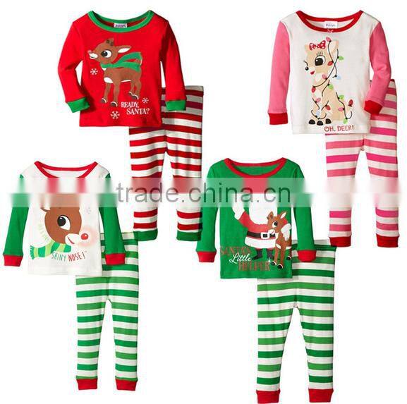 merry christmas children clothing sets kid wear