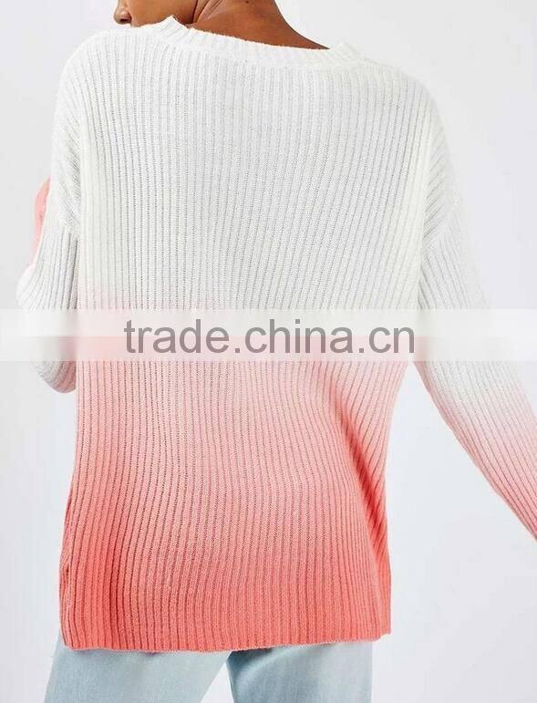 EY0874S sexy loose v neck pure cashmere pullover sweater for ladies