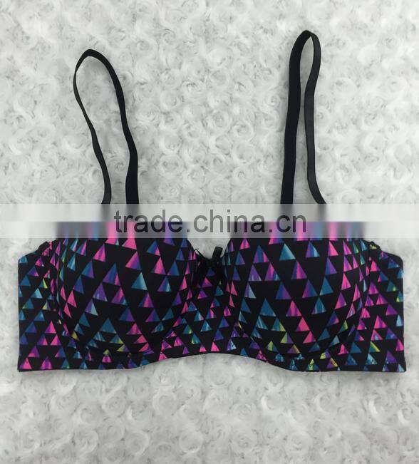 2017 OEM bra panty set women underwear printed bra panty set