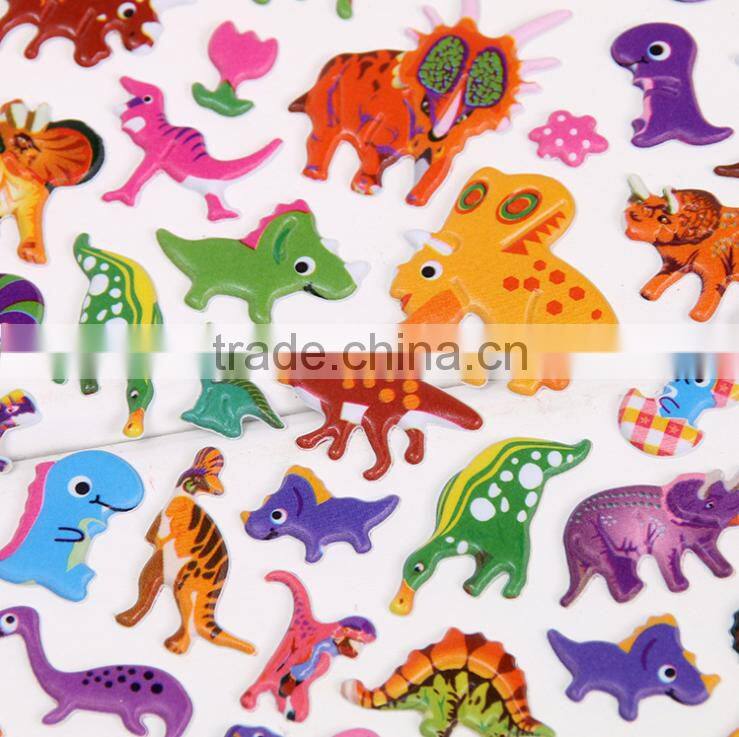 Customizable children carton sticker ,multi bubble sticker puffy sticker for education