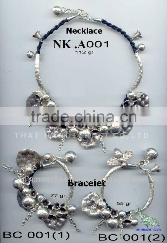 Thai Karen Silver Bracelet & Necklace Jewelry 925 Sterling Silver