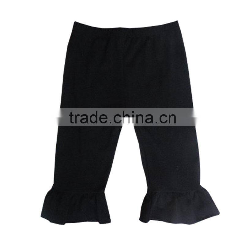 Persnickety children clothing wear wholesale cheap price pure cotton pants colorful ruffle pants capris baby girls cotton capris