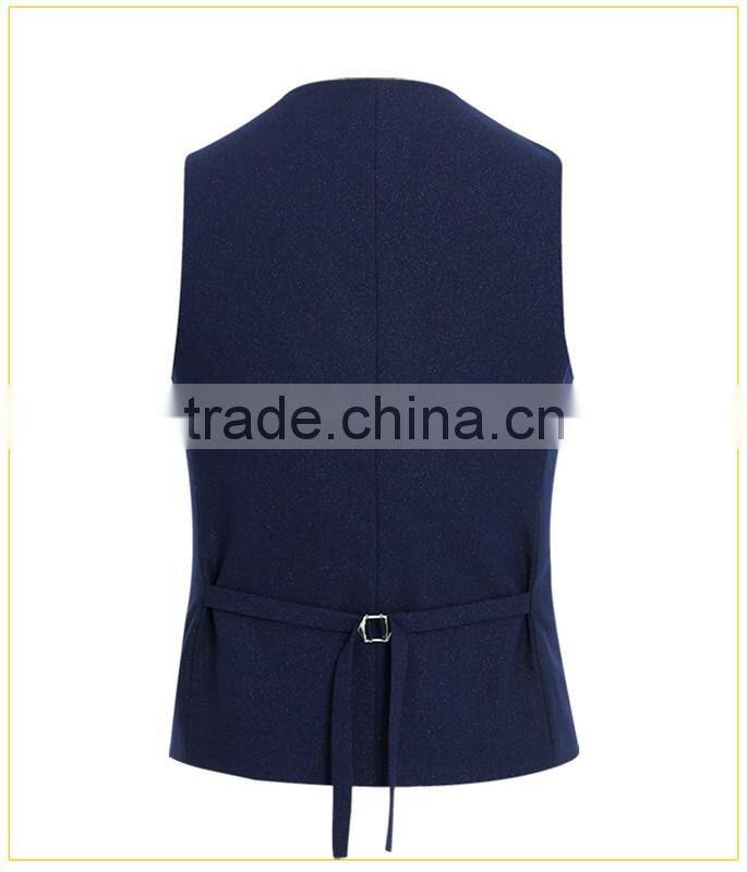 Stylish Classical Chest Pocket Suit Vest / Slim Fit Suit Vest/Back Textured Belt Suit Vest T161208
