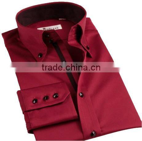 men's long sleeve big button down collar wedding dress shirt