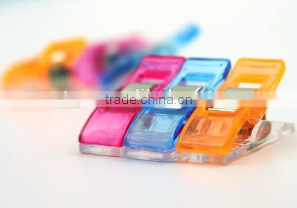 75 PCS colorful sewing binding plastic spring wonder clips-2.7x1.0cm