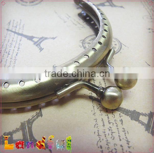Bronze Metal Sew in Bag Purse Frame Kiss Lock Coin Purse Making