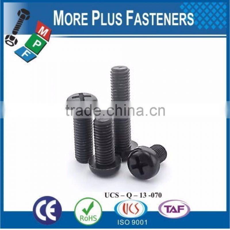 Made in Taiwan Hex Socket Plastic Cap Screw Cross Recess Pan Head Plastic Material Screw