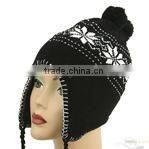 Wholesale Knitted Latest custom ski beanie hats with a ball